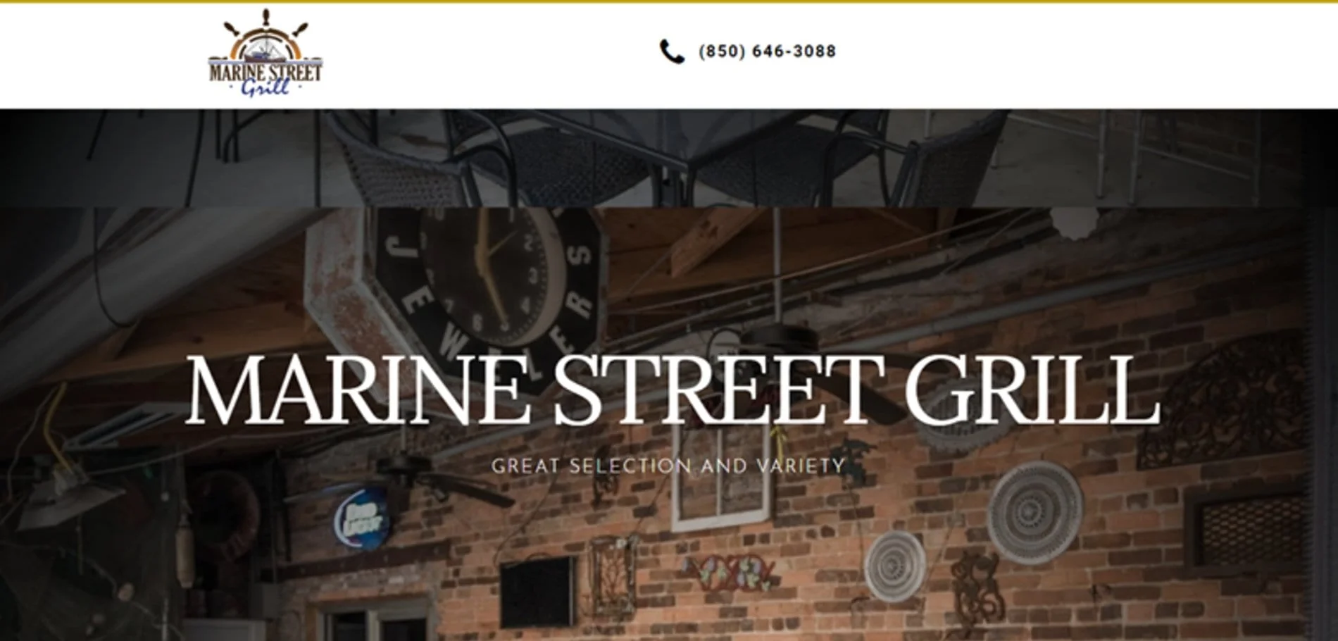 Marine Street Grill website preview